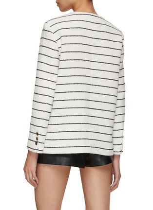 Back View - Click To Enlarge - MO&CO. - Striped Bouclé Jacket