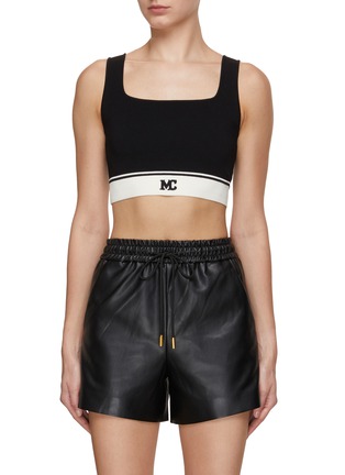 Main View - Click To Enlarge - MO&CO. - Cropped Knit Tank Top