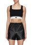 Main View - Click To Enlarge - MO&CO. - Cropped Knit Tank Top
