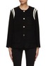 Main View - Click To Enlarge - MO&CO. - Striped Wool Jacket