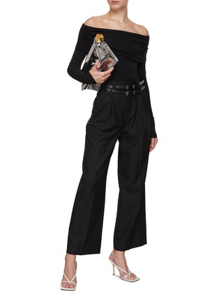 Figure View - Click To Enlarge - MO&CO. - Ruched Off Shoulder Top