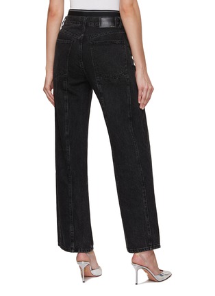 Back View - Click To Enlarge - MO&CO. - Double Waistband Wide Leg Jeans