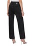 Back View - Click To Enlarge - MO&CO. - Double Waistband Wide Leg Jeans