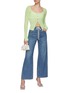 Figure View - Click To Enlarge - MO&CO. - Drawstring Wide Leg Jeans
