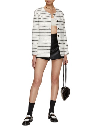 Figure View - Click To Enlarge - MO&CO. - Faux Leather Skort