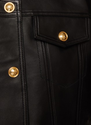  - MO&CO. - Cropped Leather Jacket