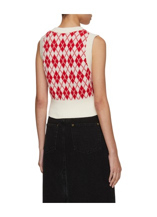 Back View - Click To Enlarge - MO&CO. - Argyle Knitted Vest
