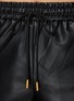  - MO&CO. - Drawstring Faux Leather Shorts