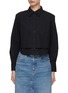 Main View - Click To Enlarge - MO&CO. - Layered Cropped Shirt