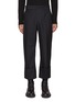 Main View - Click To Enlarge - RE: BY MAISON SANS TITRE - Straight Leg Buckle Design Folded Cropped Pants