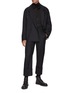 Figure View - Click To Enlarge - RE: BY MAISON SANS TITRE - Straight Leg Buckle Design Folded Cropped Pants