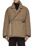 Main View - Click To Enlarge - RE: BY MAISON SANS TITRE - Belted Double Breasted Puffer Blazer