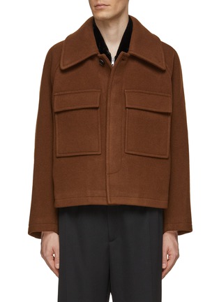 Main View - Click To Enlarge - RE: BY MAISON SANS TITRE - Raglan Sleeves Cropped Tweed Jacket
