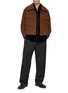 Figure View - Click To Enlarge - RE: BY MAISON SANS TITRE - Raglan Sleeves Cropped Tweed Jacket