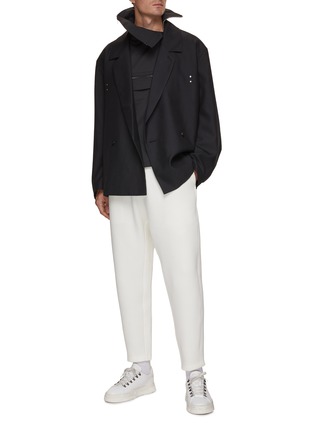 Figure View - Click To Enlarge - RE: BY MAISON SANS TITRE - Tapered Leg Cropped Sweatpants