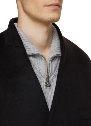 Detail View - Click To Enlarge - RE: BY MAISON SANS TITRE - Detachable Collar Long Double Breasted Coat