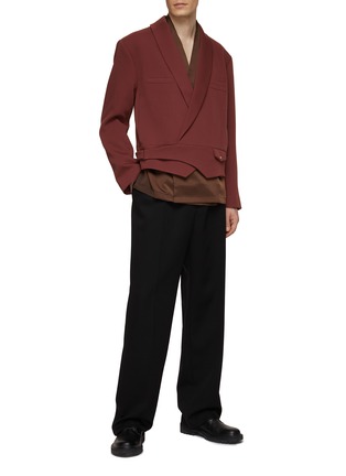 Figure View - Click To Enlarge - RE: BY MAISON SANS TITRE - Geometric Split Shirt