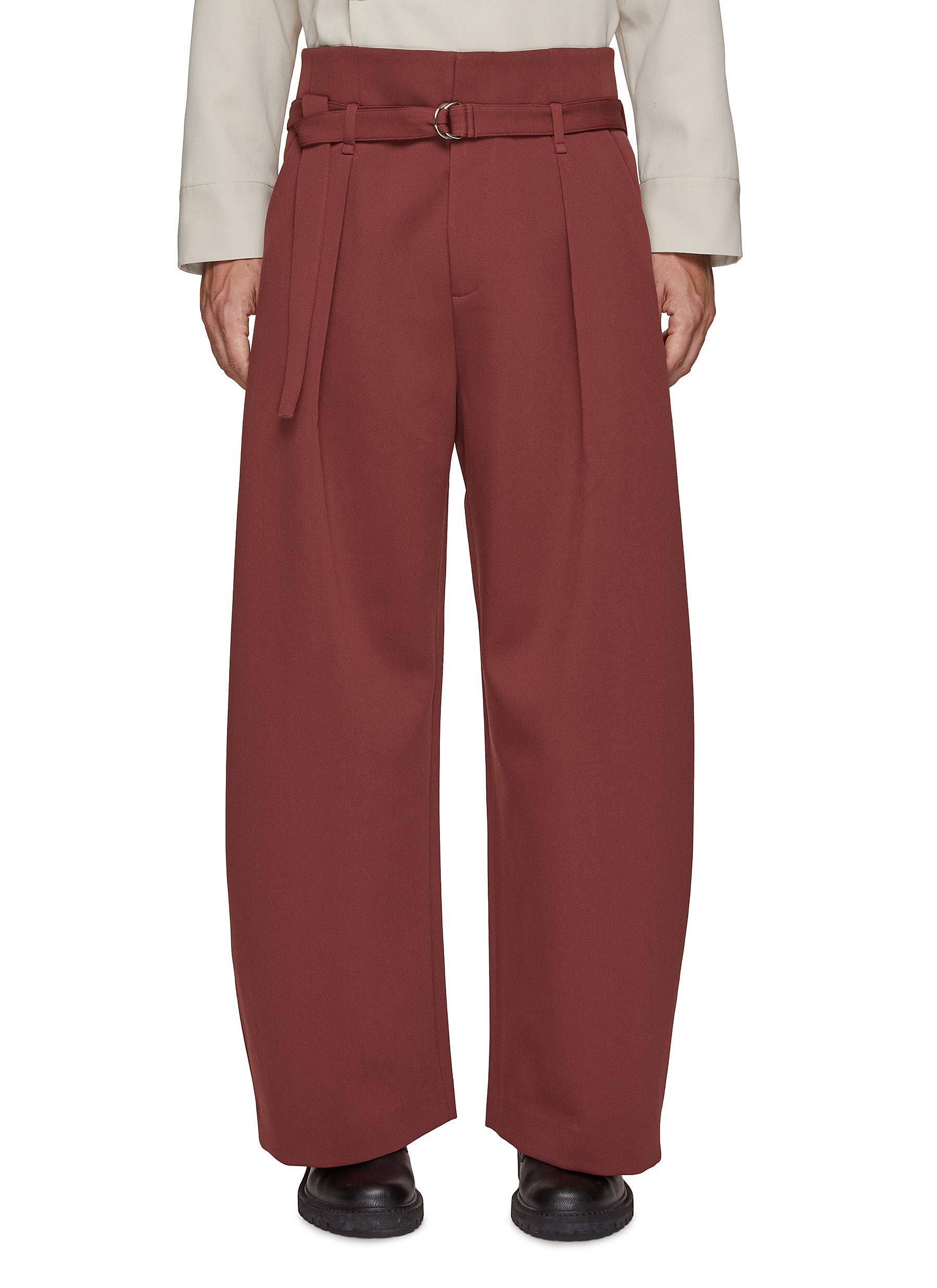Wide Leg Tie-Up Trousers