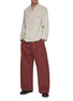 Figure View - Click To Enlarge - RE: BY MAISON SANS TITRE - Wide Leg Tie–Up Trousers