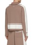 Back View - Click To Enlarge - RE: BY MAISON SANS TITRE - Colour Block Motif Zip Up Turtle Neck Jacket