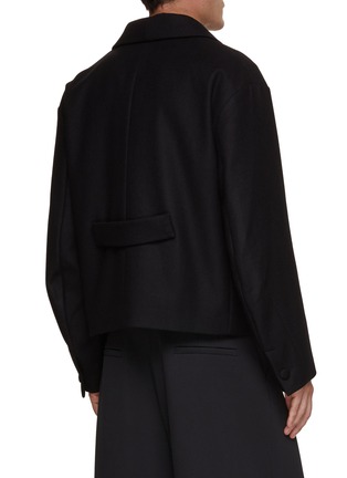Back View - Click To Enlarge - RE: BY MAISON SANS TITRE - Detachable Strap Cropped Tweed Blazer
