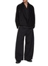 Figure View - Click To Enlarge - RE: BY MAISON SANS TITRE - Detachable Strap Cropped Tweed Blazer