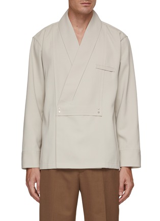 Main View - Click To Enlarge - RE: BY MAISON SANS TITRE - Wrap Effect Shirt