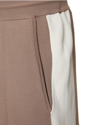  - RE: BY MAISON SANS TITRE - Straight Leg Contrasting Stripe Knit Pants
