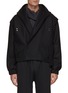 Main View - Click To Enlarge - RE: BY MAISON SANS TITRE - Detachable Strap Hooded Tweed Cropped Jacket