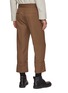 Back View - Click To Enlarge - RE: BY MAISON SANS TITRE - Straight Leg Buckle Design Folded Cropped Pants