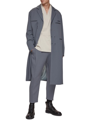 Figure View - Click To Enlarge - RE: BY MAISON SANS TITRE - Tapered Leg Adjustable Cropped Pants