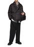 Figure View - Click To Enlarge - RE: BY MAISON SANS TITRE - Belted Double Breasted Puffer Blazer