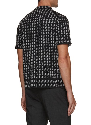 Back View - Click To Enlarge - NEIL BARRETT - Pied-De-Bolt Reflective Knit Polo