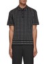 Main View - Click To Enlarge - NEIL BARRETT - Pied-De-Bolt Reflective Knit Polo