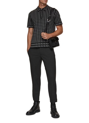 Figure View - Click To Enlarge - NEIL BARRETT - Pied-De-Bolt Reflective Knit Polo