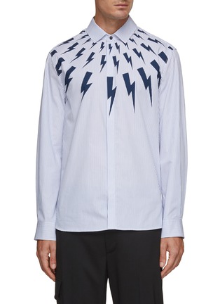 Main View - Click To Enlarge - NEIL BARRETT - Thunderbolt Motif Loose Fit Shirt