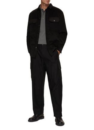 Figure View - Click To Enlarge - NEIL BARRETT - Zigzag Quilted Back Jacket