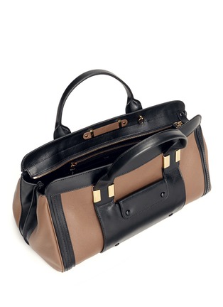Detail View - Click To Enlarge - CHLOÉ - 'Alice' two-tone medium leather bag