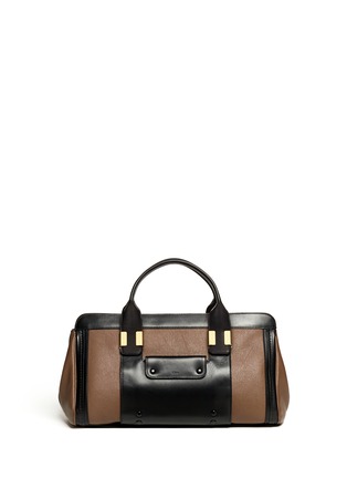 Main View - Click To Enlarge - CHLOÉ - 'Alice' two-tone medium leather bag