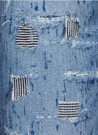  - WASHI - Mitsumata Hanagasumi Distressed Flared Leg Jeans