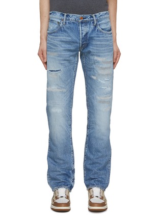 Main View - Click To Enlarge - WASHI - Kozo Choka Distressed Straight Leg Jeans