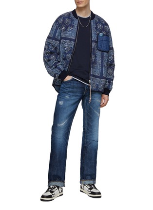 Figure View - Click To Enlarge - WASHI - Mitusumata Banrai Stressed Flared Leg Jeans