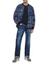 Figure View - Click To Enlarge - WASHI - Mitusumata Banrai Stressed Flared Leg Jeans