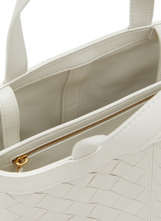 Detail View - Click To Enlarge - BOTTEGA VENETA - Small Flip Flap Woven Leather Tote Bag