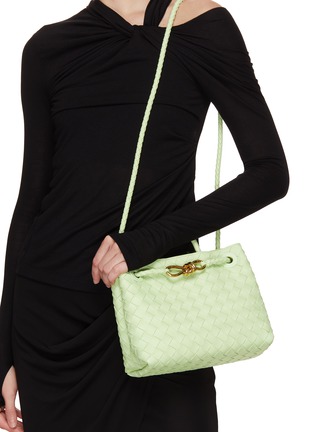 Figure View - Click To Enlarge - BOTTEGA VENETA - Small Andiamo Woven Leather Shoulder Bag