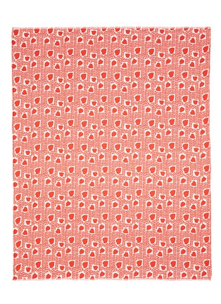 Detail View - Click To Enlarge - STELLA MCCARTNEY - Heart print cotton-modal scarf