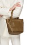 Figure View - Click To Enlarge - BOTTEGA VENETA - Small Flip Flap Woven Leather Tote Bag