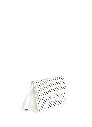 Detail View - Click To Enlarge - STELLA MCCARTNEY - 'Beckett' perforated foldover shoulder bag