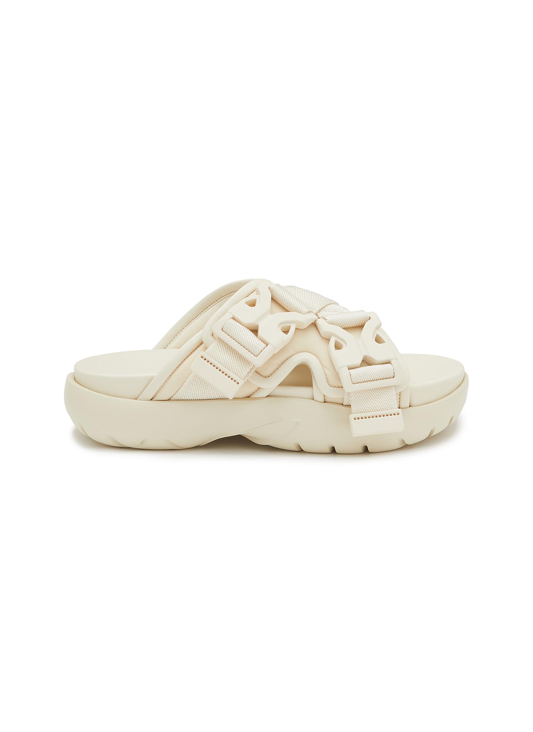 White best sale buckle slides