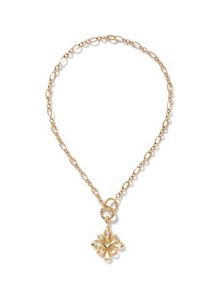 Main View - Click To Enlarge - JOHN HARDY - Classic Chain 18K Gold Floral Pendant Necklace — Size 18